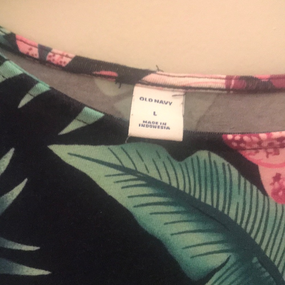 Floral print dress, size large. Worn once only.